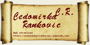 Čedomirka Ranković vizit kartica